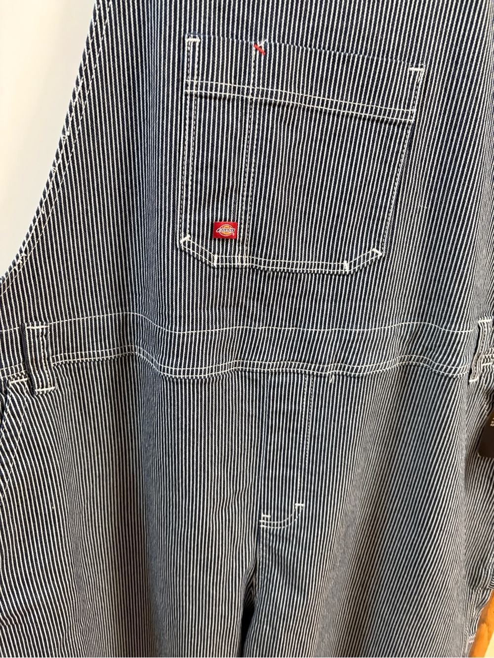 Dickies Blue Stripe Utility Bib Overalls - Picture 3 of 11